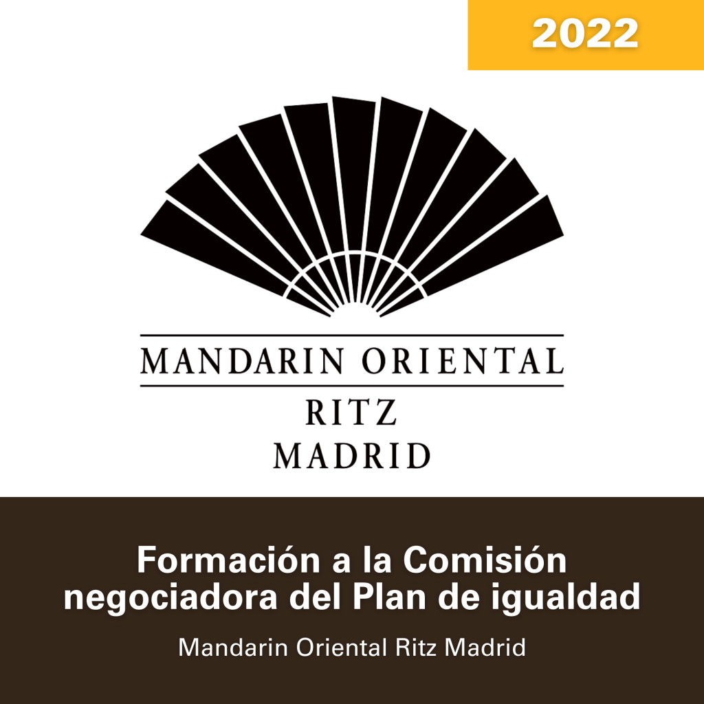 2022 Logo de Mandarin Oriental Ritz Madrid en negro Formación comisión negociadora de plan de igualdad de género hotel Ritz de Madrid